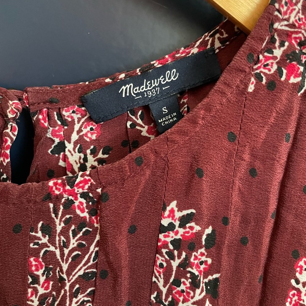 Madewell Silk Garden Top in Lassi Flower